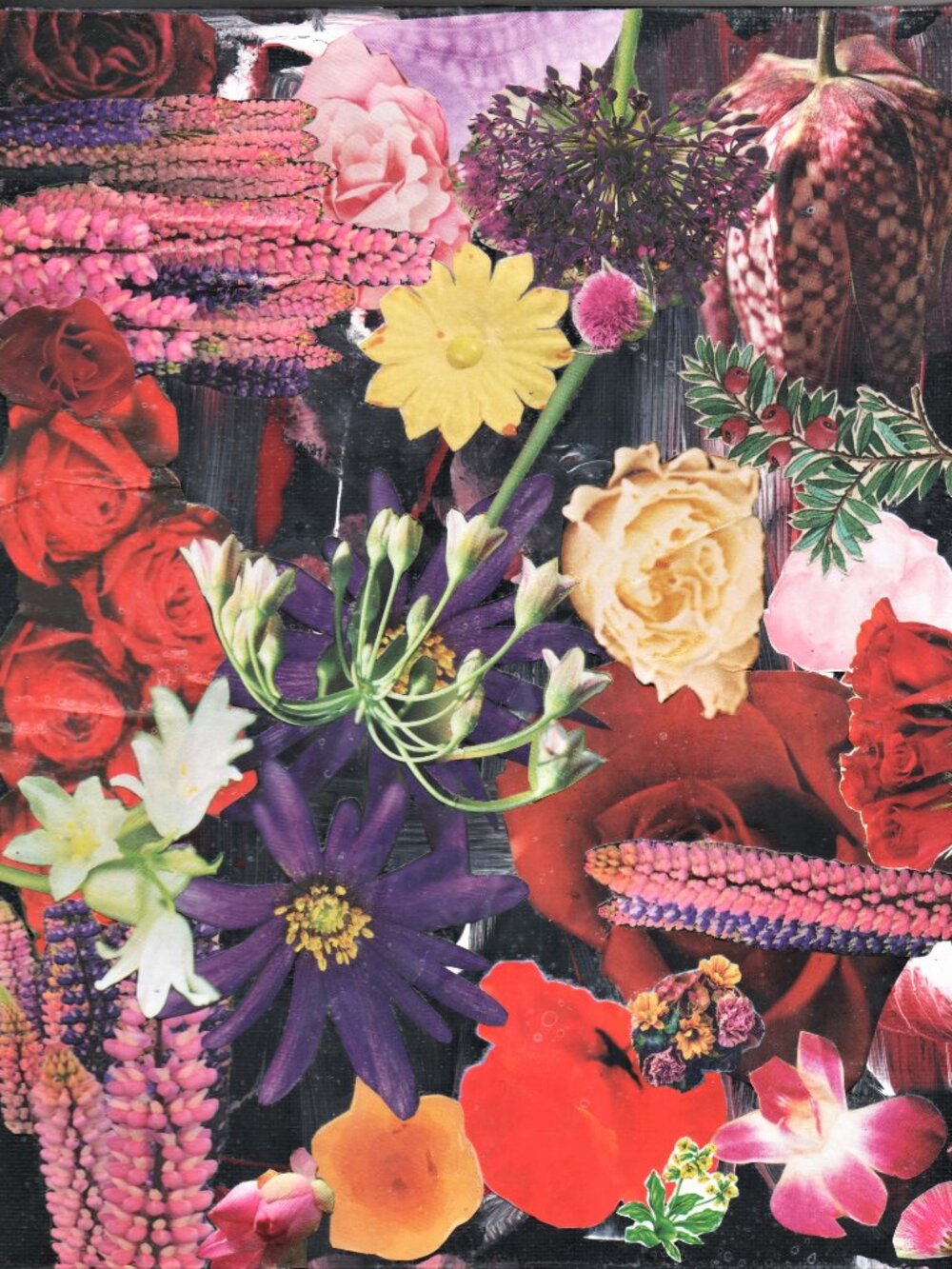 Three original & unique collages on 8 X 10 X 3/4 canvas